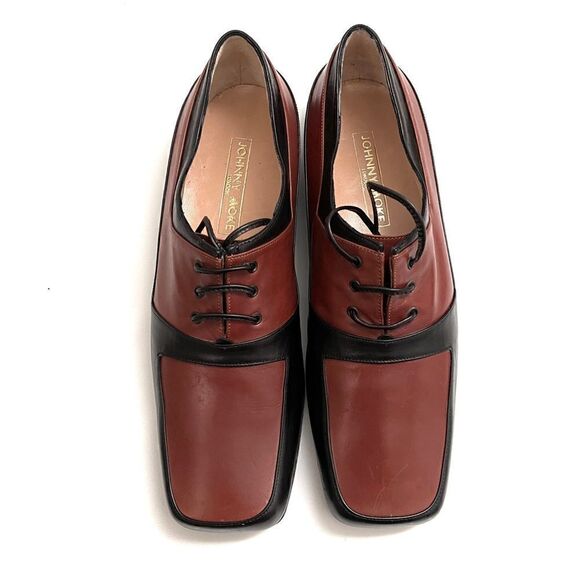 Johnny Moke Vintage Leather Oxford Shoes 7N - Picture 4 of 7